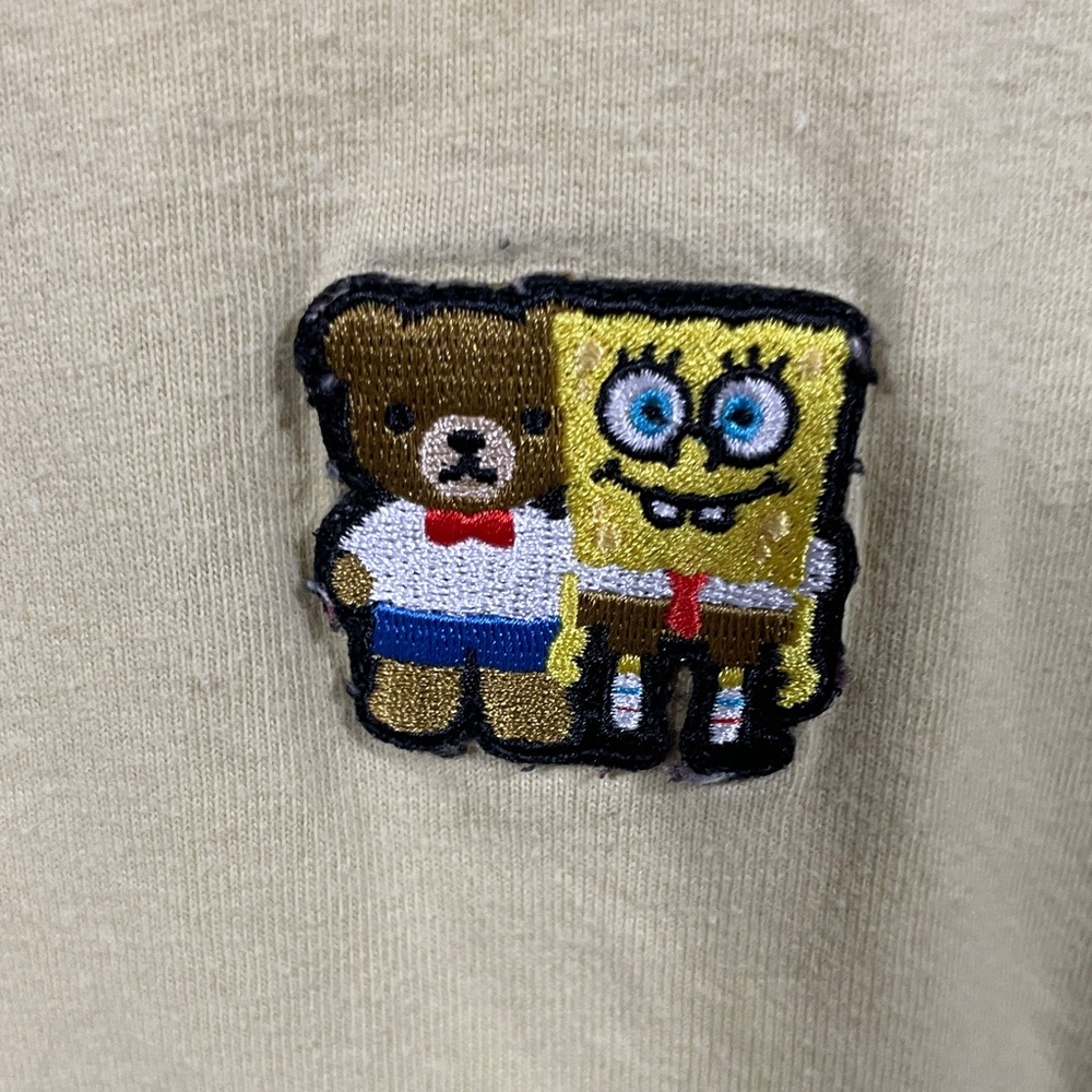Teddy fresh SpongeBob Men's Beige T-Shirt with Orange Collar - Picture 3 of 4